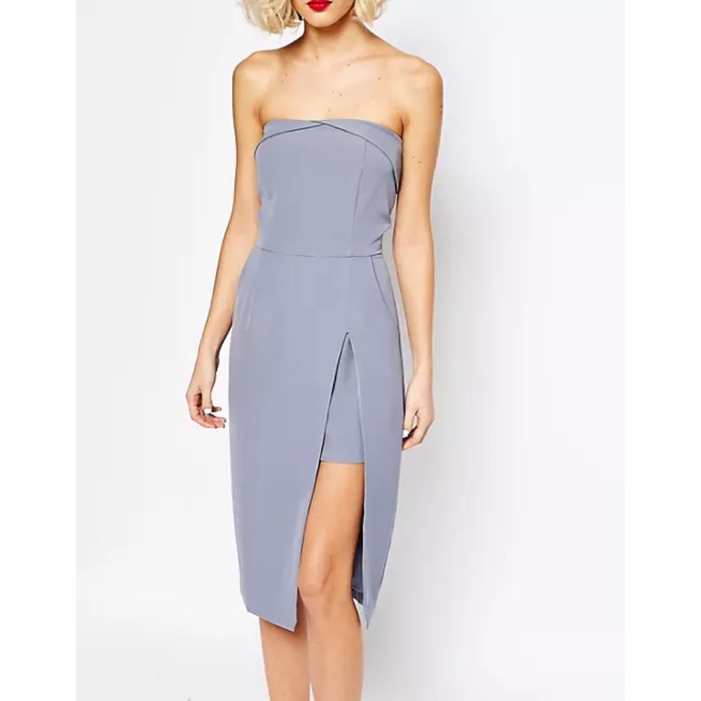 NWT Lavish Alice Bandeau Bodycon Midi Dress